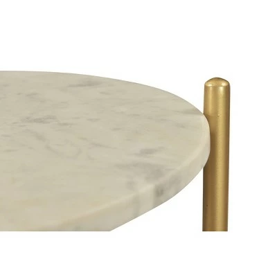Kent Tier Marble Accent Table White - Treasure Trove Accents 6 Kent Tier Marble Accent Table White - Treasure Trove Accents - Image 5