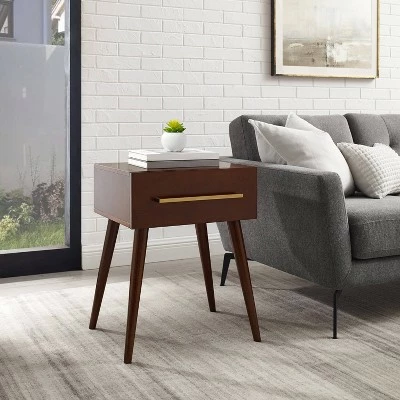 Everett End Table - Crosley White 3 Everett End Table - Crosley White