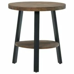Chanzen Round End Table Brown/Black - Signature Design by Ashley -Side Tables Sales unnamed file 3385