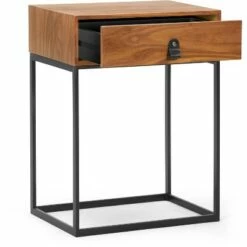 Milo Side Table Walnut - ClickDecor -Side Tables Sales unnamed file 3413