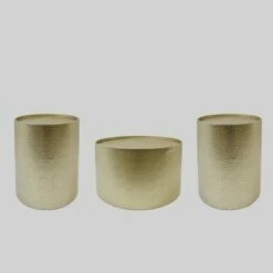 3pc Braeburn Modern Round Iron Accent Table Set - Christopher Knight Home Gold -Side Tables Sales unnamed file 344