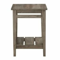 Modern Farmhouse Plank Style End Table Gray Wash - Saracina Home -Side Tables Sales unnamed file 3453