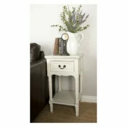 Traditional Wood Accent Table Ivory - Olivia & May -Side Tables Sales unnamed file 3467