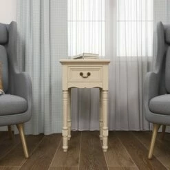 Traditional Wood Accent Table Ivory - Olivia & May -Side Tables Sales unnamed file 3469