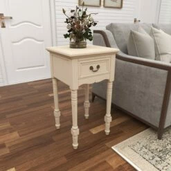 Traditional Wood Accent Table Ivory - Olivia & May -Side Tables Sales unnamed file 3471