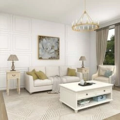 Traditional Wood Accent Table Ivory - Olivia & May -Side Tables Sales unnamed file 3477