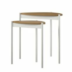 Tallulah Nesting Tables - Novogratz Walnut/white -Side Tables Sales unnamed file 3483