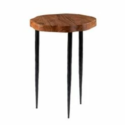 Gorsey Round Accent Table Brown/Black - Aiden Lane -Side Tables Sales unnamed file 3540