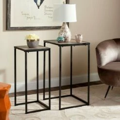 Callia End Table - Light Brown - Safavieh