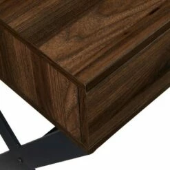 Nia Rustic Modern 1 Drawer X Leg Side Table - Saracina Home Rustic Oak -Side Tables Sales unnamed file 3565