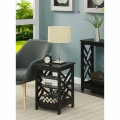 Titan End Table with Shelves - Breighton Home White