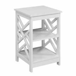 Titan End Table with Shelves - Breighton Home White 17 Titan End Table with Shelves - Breighton Home White -Side Tables Sales unnamed file 3576