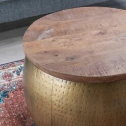 Beaton Drum with Storage - Powell Company Pewter -Side Tables Sales unnamed file 3598