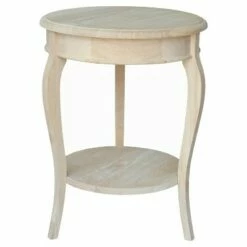 Cambria Solid Wood End Table - International Concepts White -Side Tables Sales unnamed file 3617