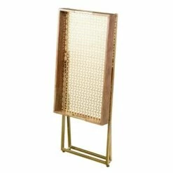 Bushall Folding Side Table Natural/Gold - Aiden Lane -Side Tables Sales unnamed file 3620