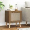 Hulett Contemporary End Table with Storage Walnut/Natural/Antique Gold - Christopher Knight Home -Side Tables Sales unnamed file 3631