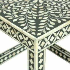 Eutaw Handcrafted Boho Mango Wood End Table Gray/White - Christopher Knight Home -Side Tables Sales unnamed file 3668