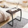 Costway Sofa Side End Table C-shaped Coffee Tray Laptop Snack Stand with Steel Frame -Side Tables Sales unnamed file 3672
