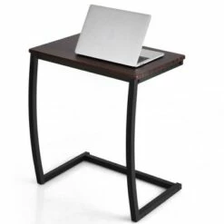 Costway Sofa Side End Table C-shaped Coffee Tray Laptop Snack Stand with Steel Frame -Side Tables Sales unnamed file 3678