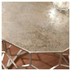 Southern Enterprises Carmen Metal Accent Table - Antique silver - Aiden Lane -Side Tables Sales unnamed file 3692
