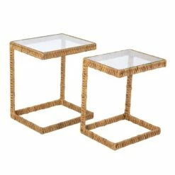 Set of 2 Bawor Water Hyacinth C Tables Natural - Aiden Lane -Side Tables Sales unnamed file 3696