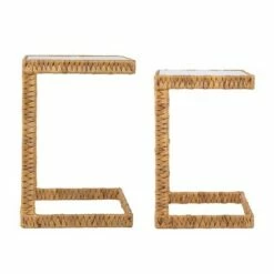 Set of 2 Bawor Water Hyacinth C Tables Natural - Aiden Lane -Side Tables Sales unnamed file 3697