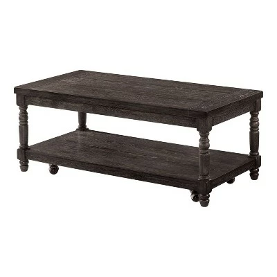 3pc Vallecito Coffee Table Set with Hidden Casters Weathered Gray - HOMES: Inside + Out 4 3pc Vallecito Coffee Table Set with Hidden Casters Weathered Gray - HOMES: Inside + Out - Image 2