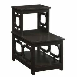 Omega 2 Step Chairside End Table - Breighton Home Espresso -Side Tables Sales unnamed file 3701
