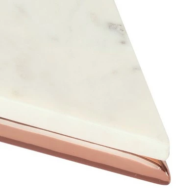 Corral Modern Glam Handcrafted Banswara Marble Top C Shaped Side Table White/Rose Gold - Christopher Knight Home 9 Corral Modern Glam Handcrafted Banswara Marble Top C Shaped Side Table White/Rose Gold - Christopher Knight Home - Image 7