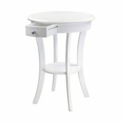 Sasha Round Accent Table - White - Winsome -Side Tables Sales unnamed file 3777