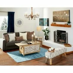 Olivia & May Traditional Mango Wood Carved Tripod Accent Table Brown - Olivia & May -Side Tables Sales unnamed file 3781