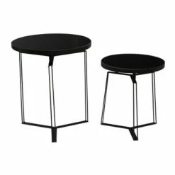 Olivia & May Set of 2 Modern Metal Accent Tables Black - Olivia & May -Side Tables Sales unnamed file 379