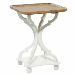 Farmhouse Wood Accent Table - Olivia & May Light Brown -Side Tables Sales unnamed file 3793