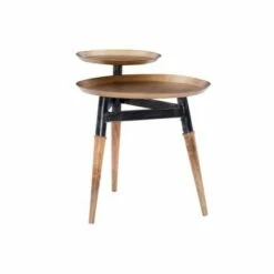 Charlane 2 Tier Side Table Gold - Powell Company