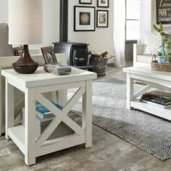 Seaside Lodge End Table - White - Home Styles -Side Tables Sales unnamed file 3812