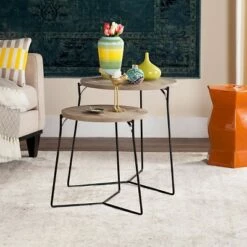 Ryne Stacking End Table - Safavieh White