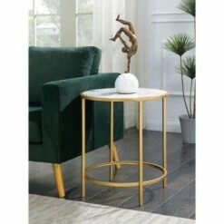 Breighton Home Gold Coast Deluxe Mirrored Round End Table - Johar Furniture -Side Tables Sales unnamed file 3840