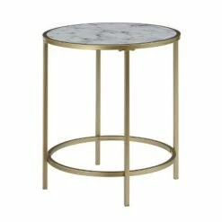 Breighton Home Gold Coast Deluxe Mirrored Round End Table - Johar Furniture -Side Tables Sales unnamed file 3844