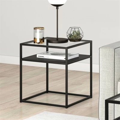 Henn& Hart Metal Industrial Side Table in Black and Bronze Finish - Henn&Hart 9 Henn& Hart Metal Industrial Side Table in Black and Bronze Finish - Henn&Hart - Image 7