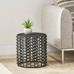 Fenelon Modern Accent Table Black - Christopher Knight Home -Side Tables Sales unnamed file 3863