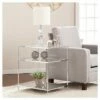 Benton Glam Mirrored Side Table - Chrome - Aiden Lane