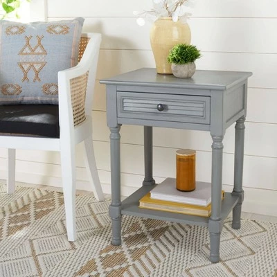 Tate 1 Drawer Accent Table - Safavieh Distressed White 3 Tate 1 Drawer Accent Table - Safavieh Distressed White