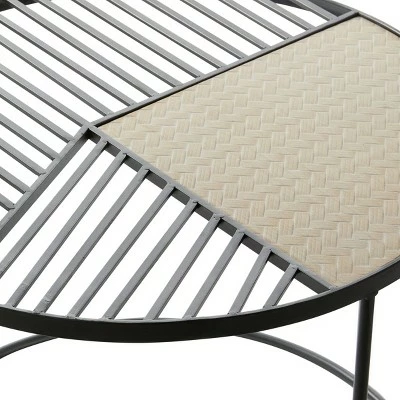 Olivia & May Set of 2 Contemporary Metal Accent Tables Black - Olivia & May 4 Olivia & May Set of 2 Contemporary Metal Accent Tables Black - Olivia & May - Image 2