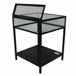 Decor Therapy Claira Glass and Metal End Table Black - Décor Therapy -Side Tables Sales unnamed file 3928