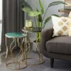 Olivia & May Set of 2 Glam Marble Accent Tables Gold - Olivia & May 1 Olivia & May Set of 2 Glam Marble Accent Tables Gold - Olivia & May -Side Tables Sales unnamed file 393
