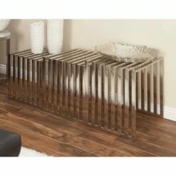 Olivia & May Set of 3 Modern Stainless Steel Accent Tables Silver - Olivia & May