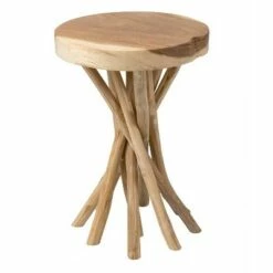 Kenton Teak Accent Table - East at Main White