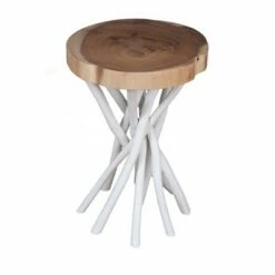 Kenton Teak Accent Table - East at Main White -Side Tables Sales unnamed file 3968