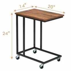 Costway Laptop Holder Sofa Side End MobileTable Multiple Stand Desk Notebook Beside Wood