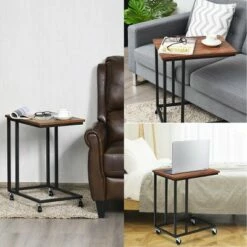Costway Laptop Holder Sofa Side End MobileTable Multiple Stand Desk Notebook Beside Wood -Side Tables Sales unnamed file 3974